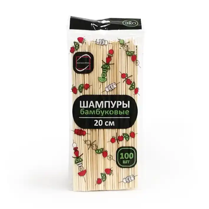 Палочки для шашлыка бамбуковые 20 см 100 шт