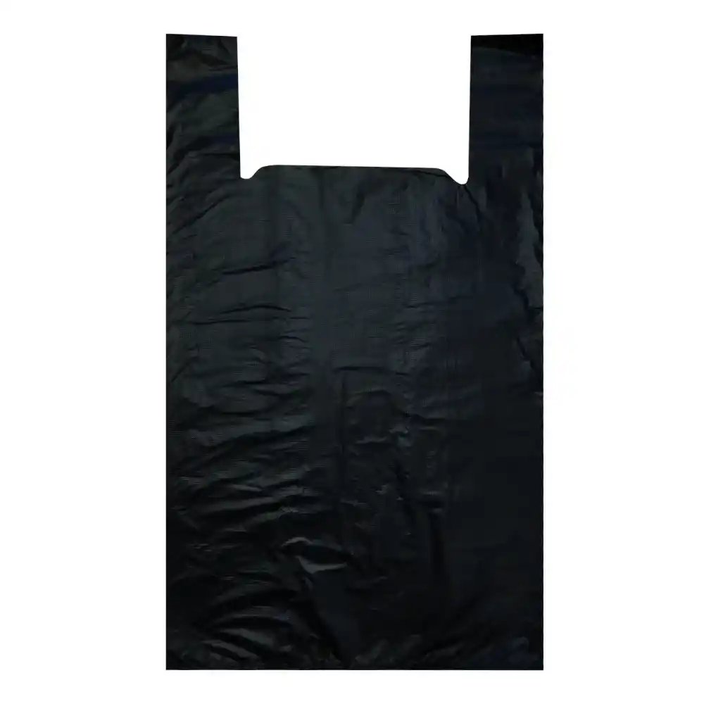 Пакет майка ПНД 42 + 20 x 65 cм, 30 мкм, черный, 100 шт