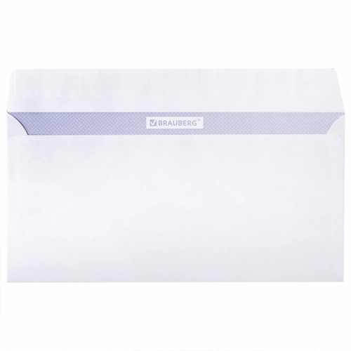 Конверты BRAUBERG Е65 110 х 220 мм отрывная лента, 80 г/м2, 25 шт