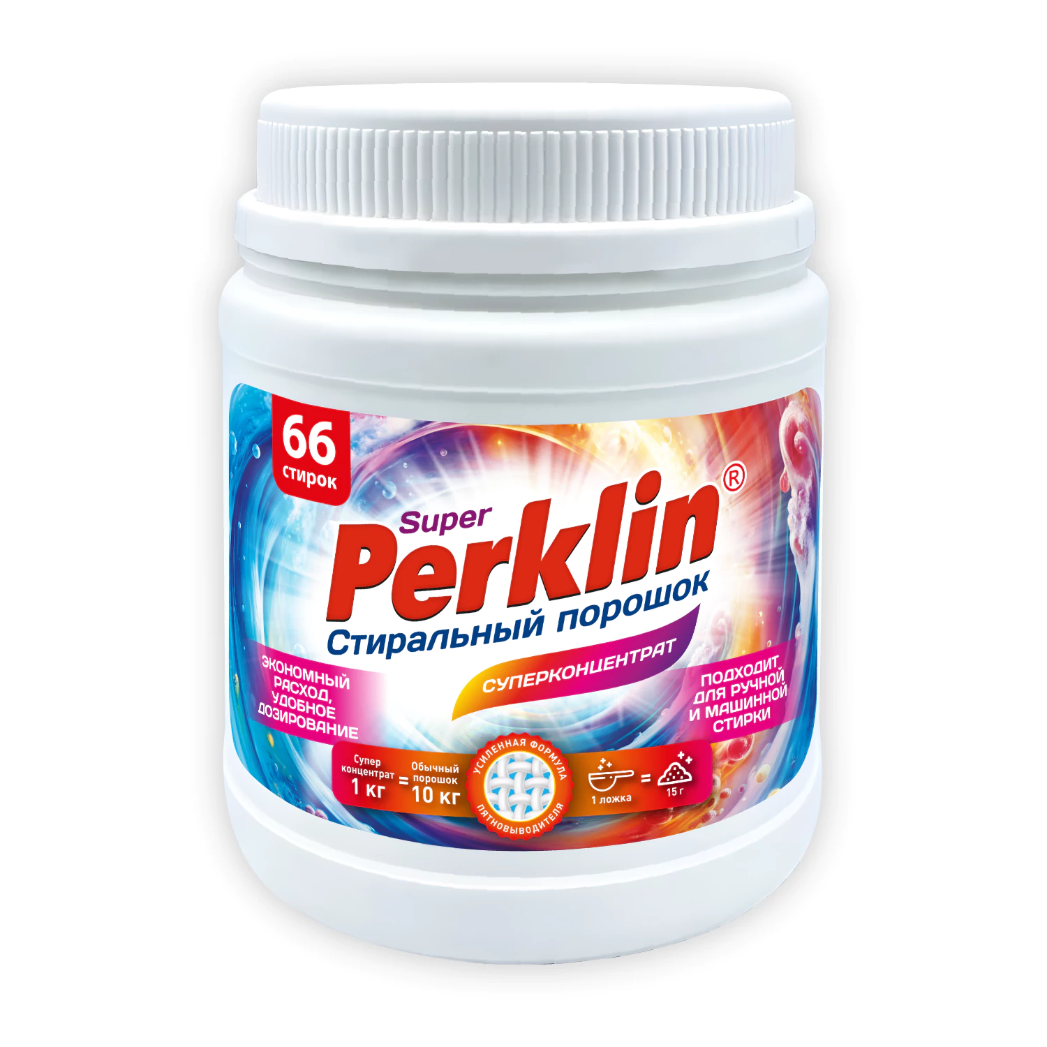 Стиральный порошок PERKLIN SUPER, концентрат с пятновыводителем, 1 кг