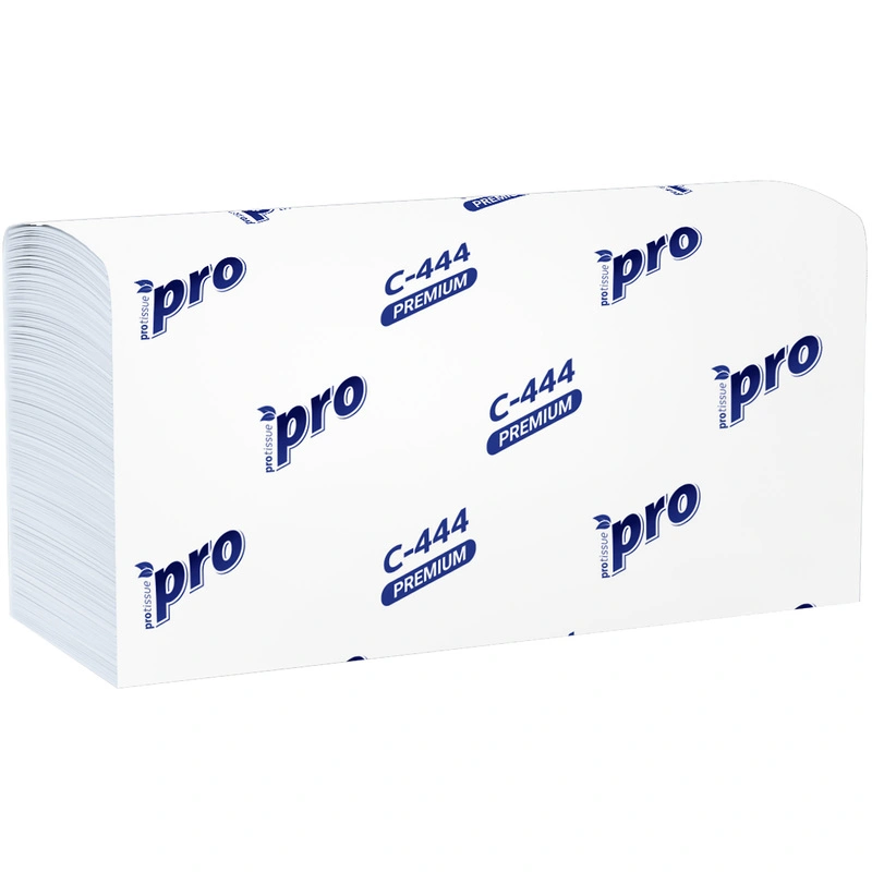 Полотенца бумажные Z-сложения двухслойные Protissue Premium 24 х 22,5 см, целлюлоза, 150 л