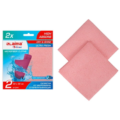 Салфетка губчатая из микрофибры 30х30 см, PVA micro FIBRE, HIGH ABSORB, 2 шт